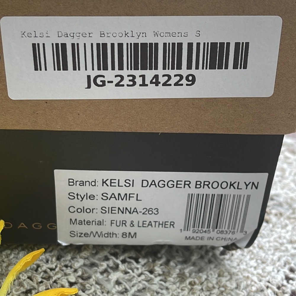 🌺 Kelsi Dagger Brooklyn; NEW “Sam” Leather/Faux Fur Sienna Sandal Sienna; Sz. 8 - Picture 9 of 9